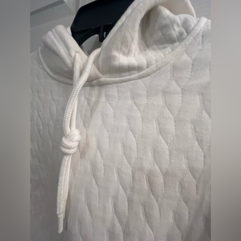 NWT HARMONY & BALANCE Oversized Cotton Washed Jacquard Hoodie Size XS - Picture 11 of 16